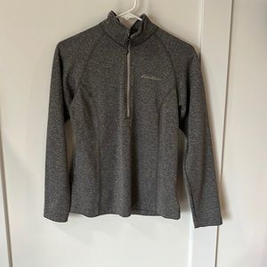 Heather Grey Eddie Bauer Half zip Small